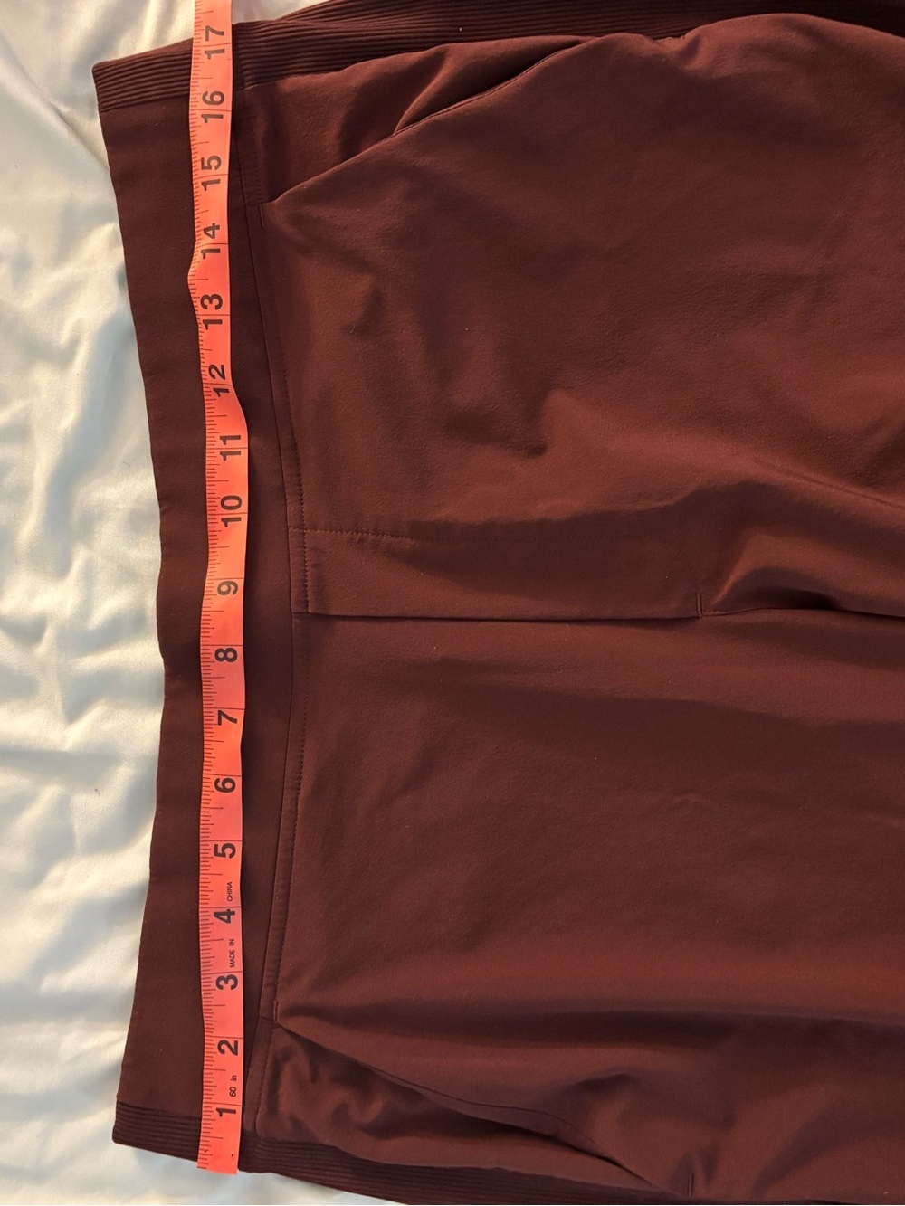 Athleta Brooklyn Ankle Pants Burgundy Red Pull On Mid Rise Size 12 - Picture 10 of 12